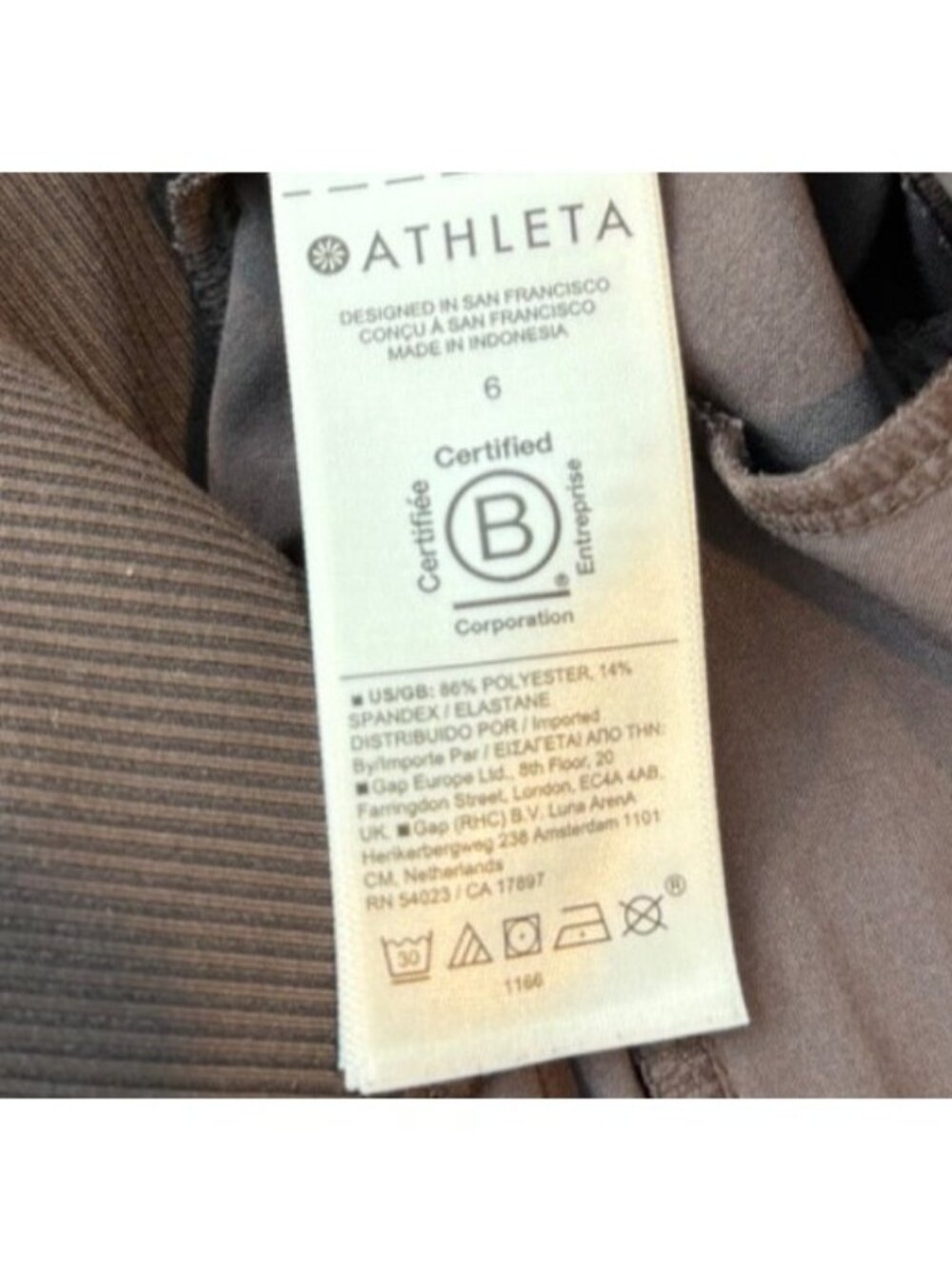 Athleta Women's Brooklyn Ankle Pant Mid Rise Size 6 Brown Elastic Waist Pull On - Picture 5 of 5